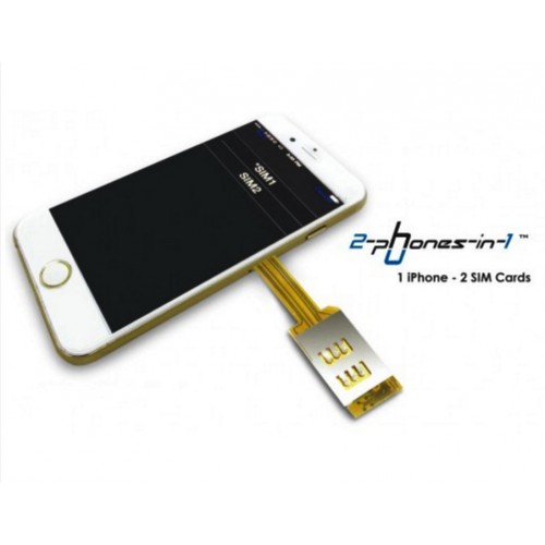 Trunk bibliotheek Fahrenheit Sanctie Dual SIM Adapter from 2-phones-in-1™ for every Phone!